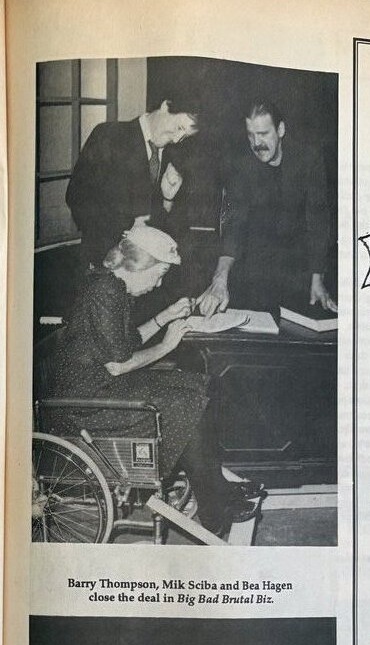 Barry Thompson, Mik Sciba and Bea Hagen in Big Bad Brutal Biz