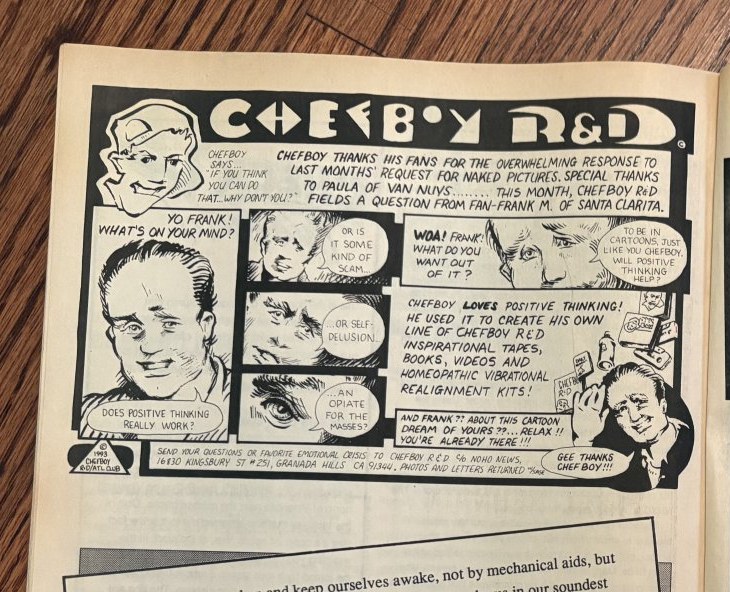 Chefboy R&D — NoHo Magazine, April 1993