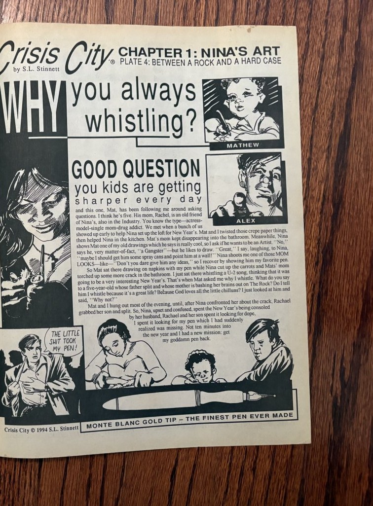 Crisis City: Between a Rock and a Hard Case — NoHo Magazine, January/February 1994