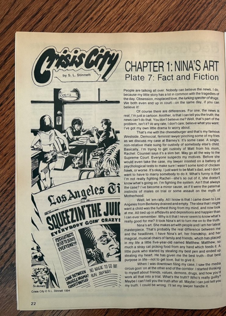 Crisis City: Fact and Fiction — NoHo Magazine, July 1994